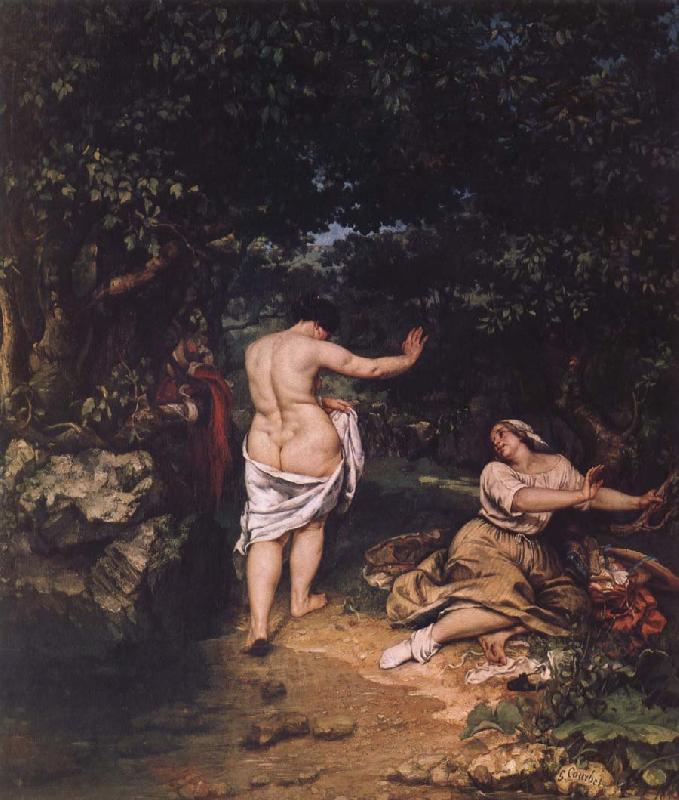 Gustave Courbet The bathers Sweden oil painting art